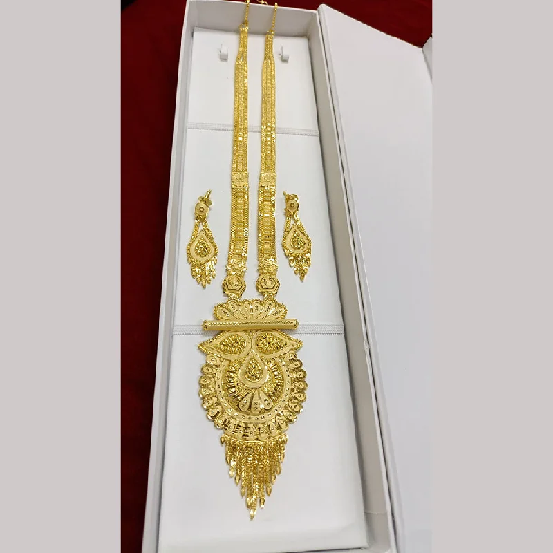 Silver and Gold Necklace-Pari Art Jewellery Forming Long Necklace Set