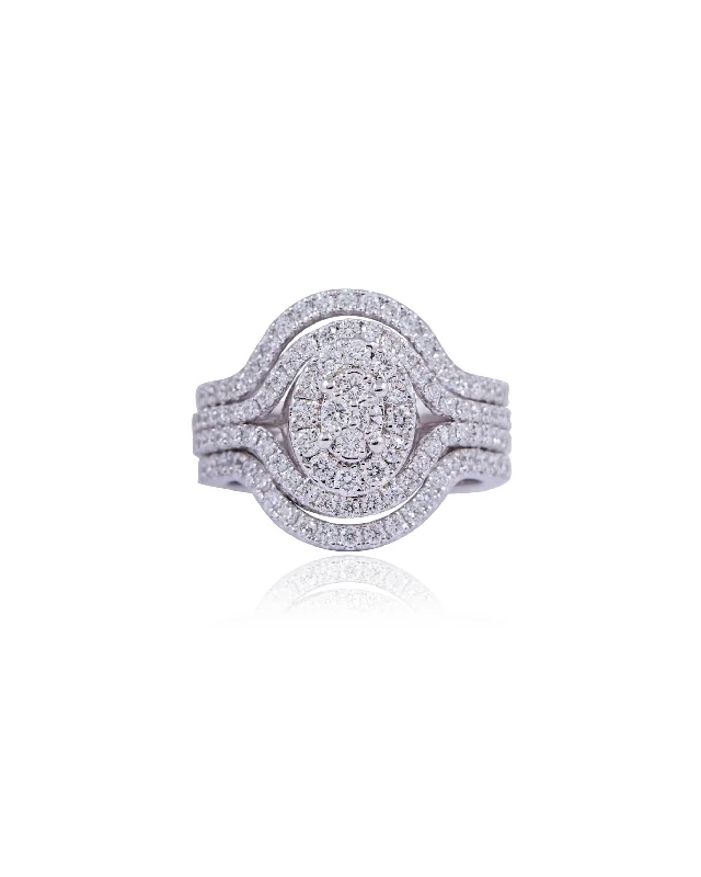 Stackable Silver Ring-Diamond Ring