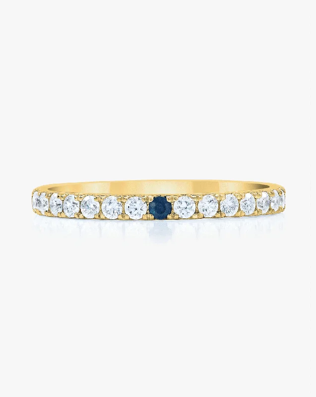 Gold Stacking Rings-1.9 mm Personalized Perfect Pavé Diamond Ring