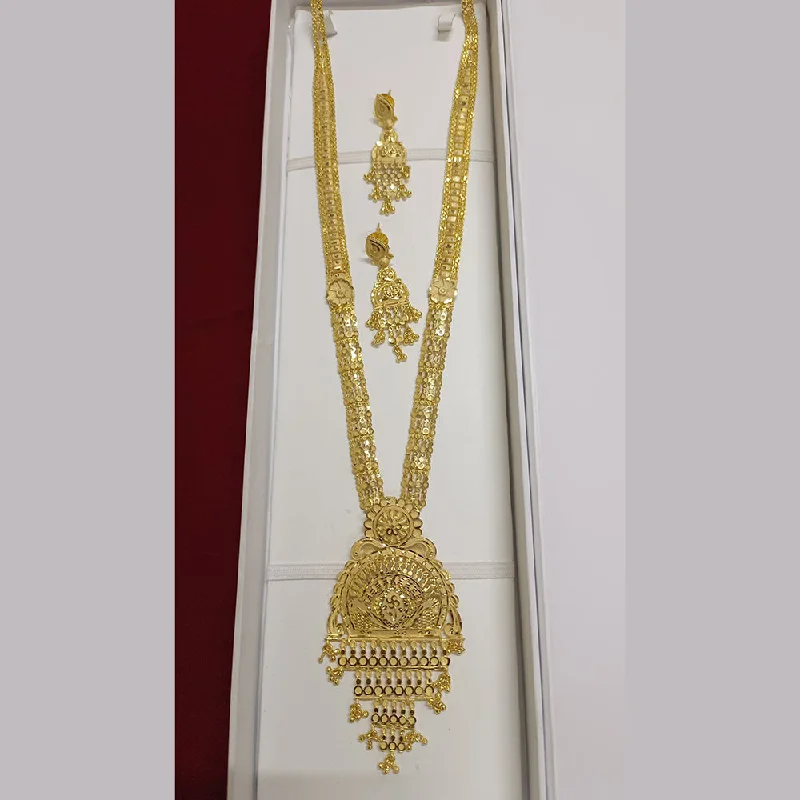 Gold Coin Necklace-Pari Art Jewellery Forming Long Necklace Set