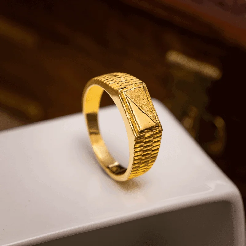 Rose Gold Stackable Ring-Gents Golden Ring PGGR1-081