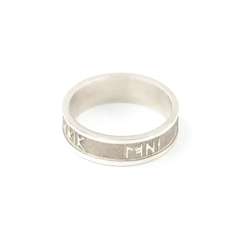 Designer Gold Ring-Narrow Runic Friendship Ring