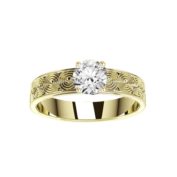 Luxury Diamond Band-Edinburgh Spirals Diamond Engagement Ring