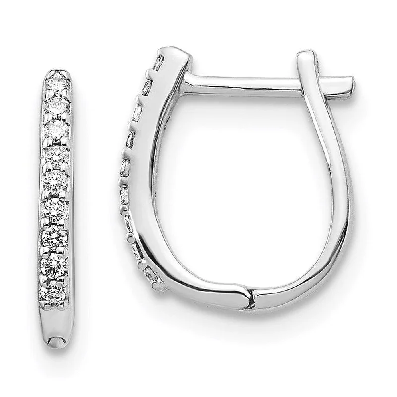 Luxe Drop Earrings-14k White Gold Diamond Earrings