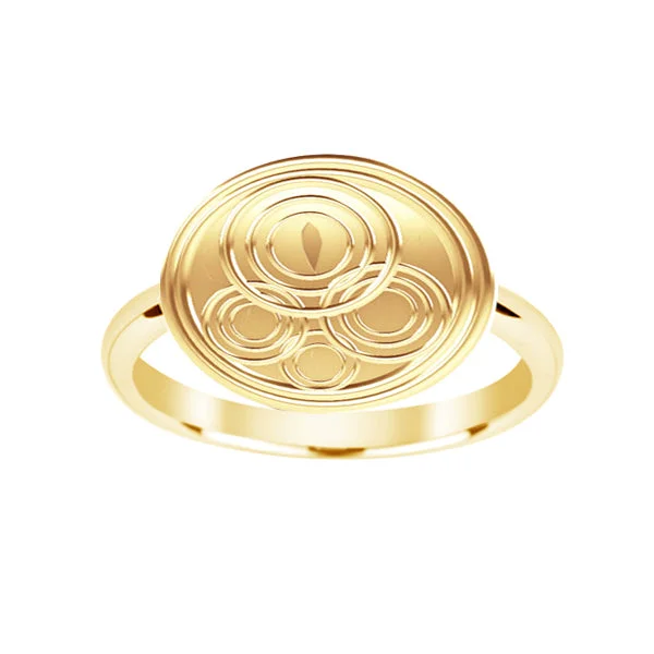 Men's Statement Ring-SCOTTISH RAIN DROPLETS RING IN YELLOW GOLD