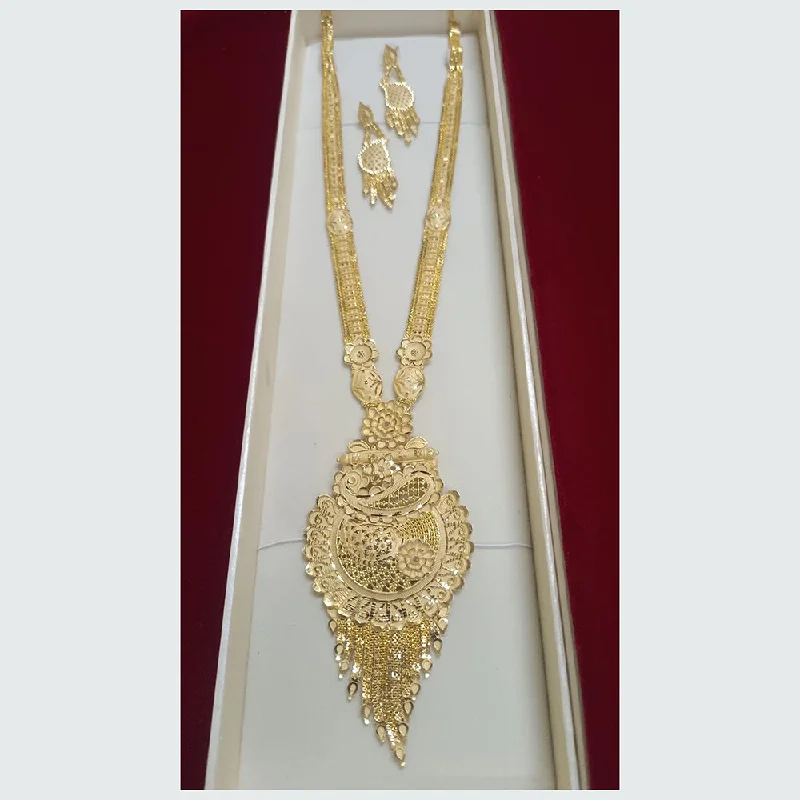 Pearl and Diamond Necklace-Pari Art Jewellery Forming Long Necklace Set