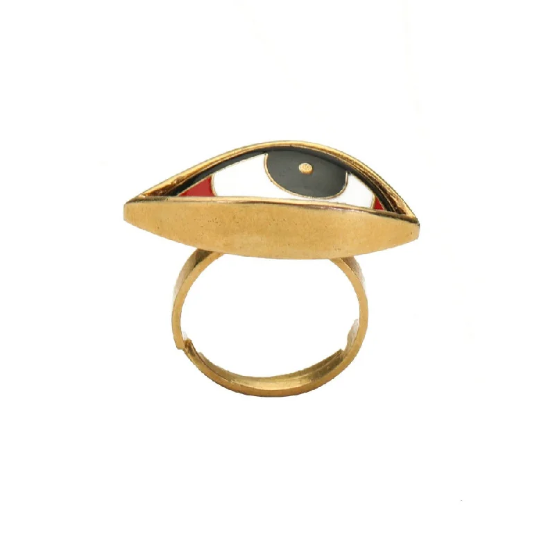 Sterling Silver Ring-ROMA NARSINGHANI Third Eye Ring