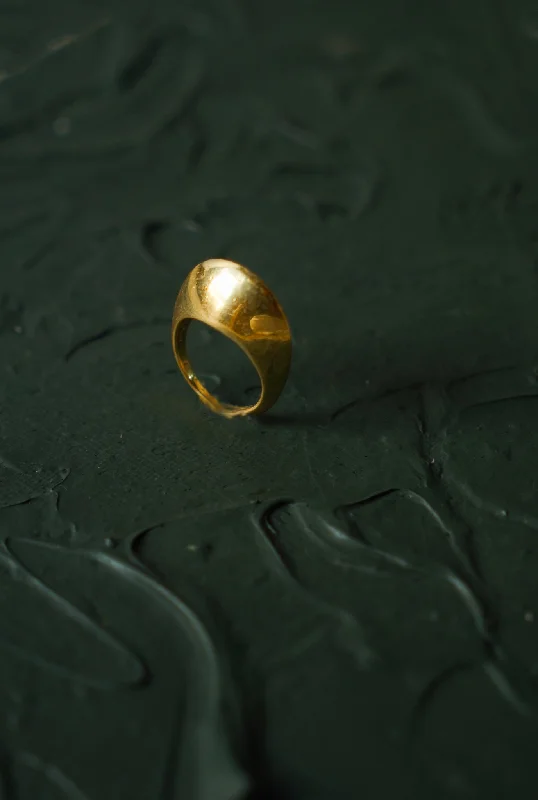 Sterling Silver Ring-Carey Gold Plated Ring