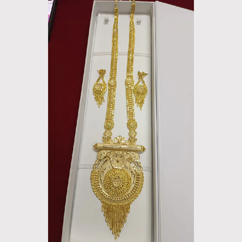 Luxury Diamond Necklace-Pari Art Jewellery Forming Long Necklace Set