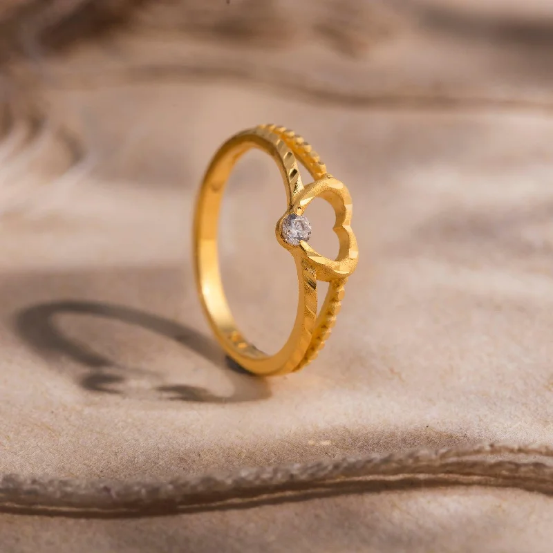 Double Band Ring-Stone Ring PSR219W-021