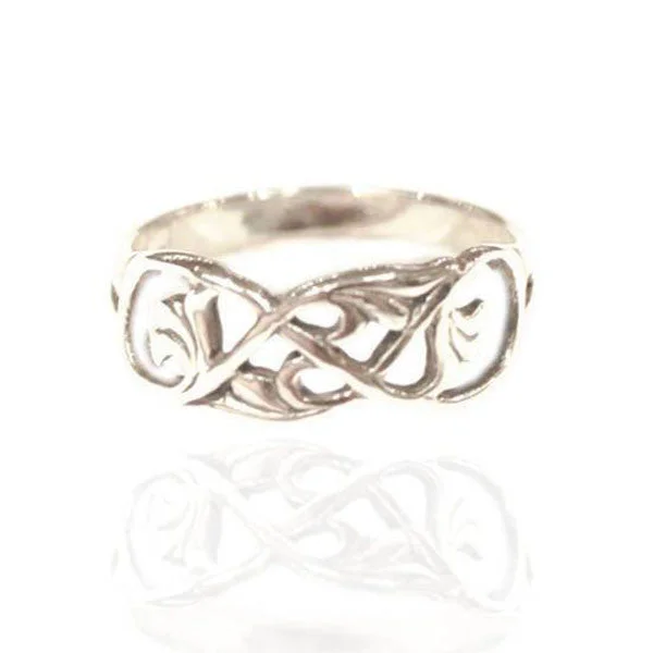 Solitaire Engagement Ring-Silver Tree of Life Ring