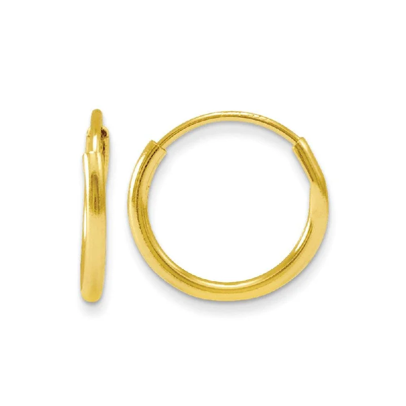 Gold and Silver Earrings-Madi K Kid's 14k  Endless Hoop Earrings