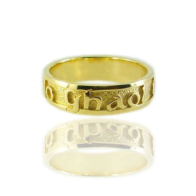 Unique Statement Ring-Mo Ghaol Ort Ring In Gold