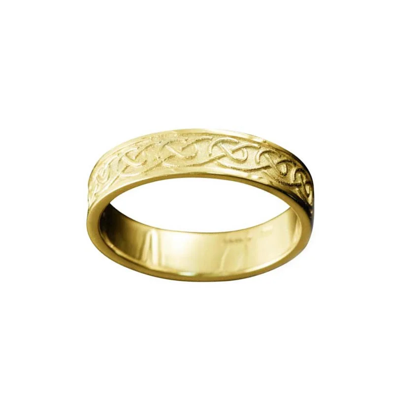 Personalized Gold Ring-Mousa Celtic Knotwork Ring