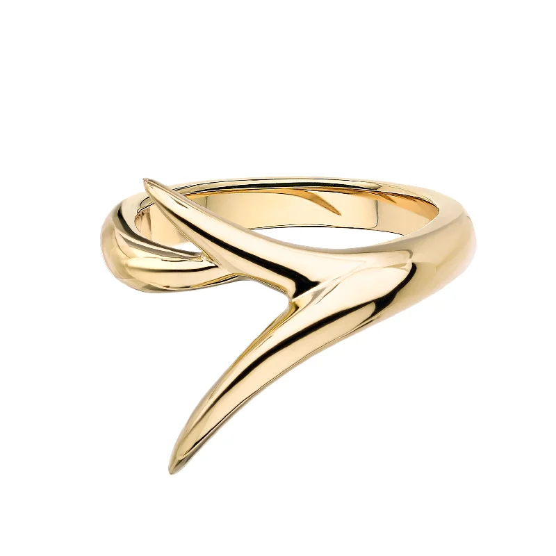 Men's Wedding Ring-Interlocking Embrace Ring - 18ct Yellow Gold