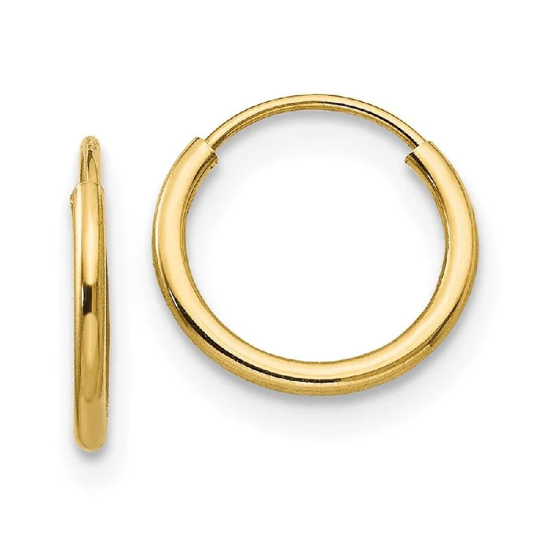 Simple Gold Earrings-Madi K Kid's 14k  Endless Hoop Earrings