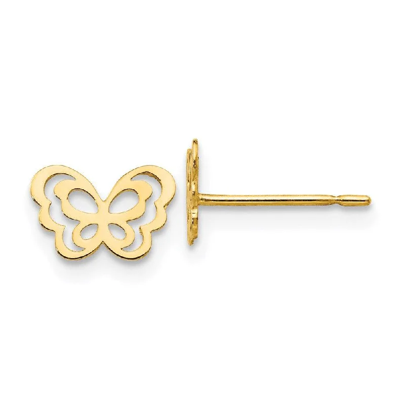 Chic Ear Cuffs-Madi K Kid's 14k   Butterfly Post Earrings