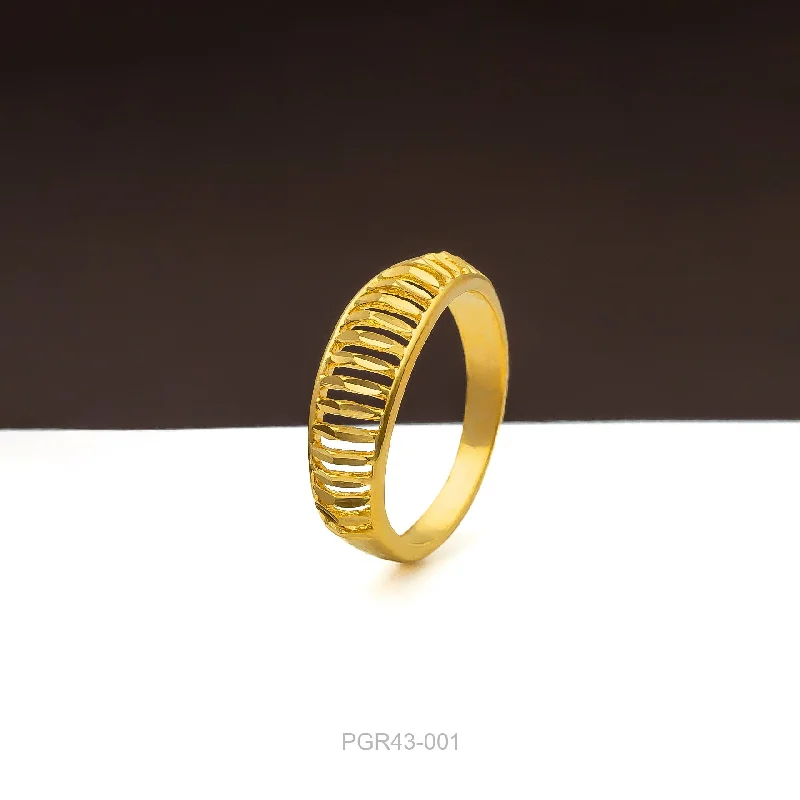 Gold Wedding Band for Women-GOLDEN RING PGR43-001