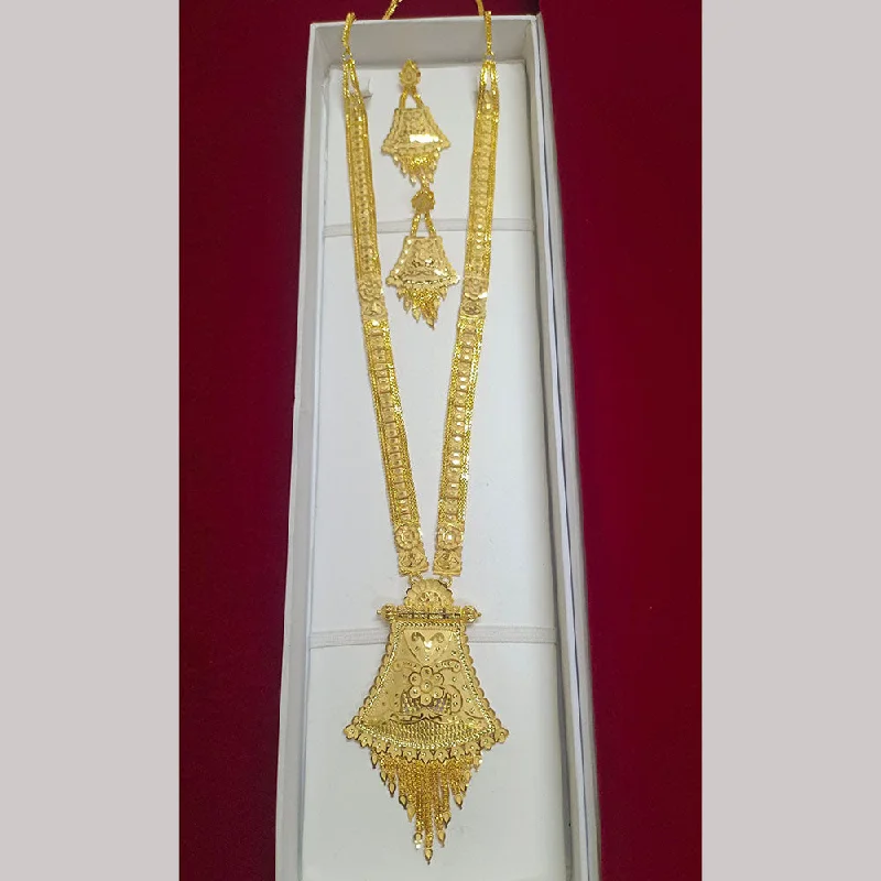 Bridal Wedding Necklace-Pari Art Jewellery Forming Long Necklace Set