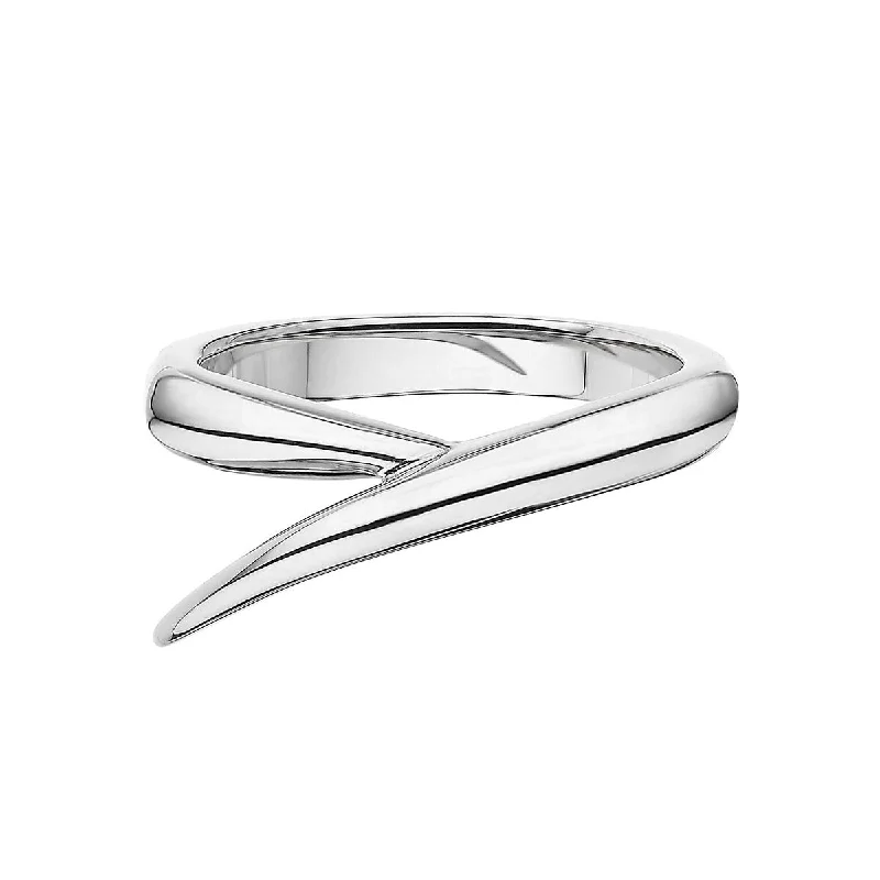 Gemstone Stacking Ring-Interlocking Single Ring - 18ct White Gold