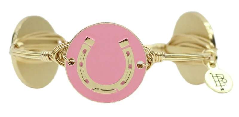 Luxury Diamond Bangles-The Horseshoe Bangle Bracelet - Pink