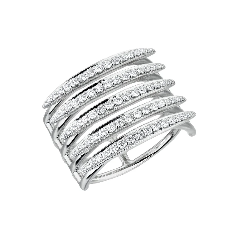 Personalized Birthstone Ring-Quill Fine Ring - 18ct White Gold & Diamond