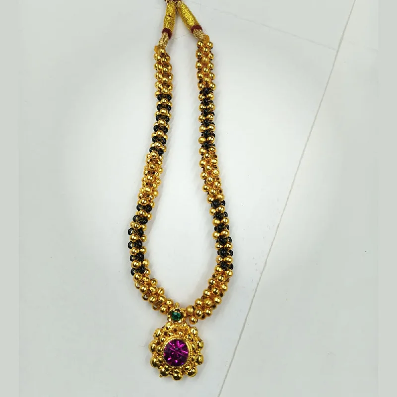 Vintage-inspired Choker Necklace-Manisha Jewellery Gold Plated Choker Necklace (Thushi)