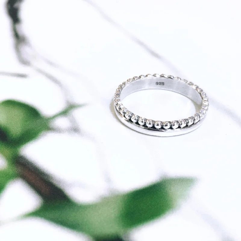 Custom Silver Engagement Ring-Sterling Silver Stacking Ring