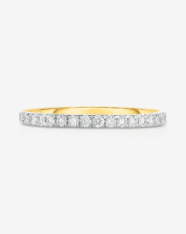 Classic Diamond Wedding Band-1.6 mm Perfect Pavé Diamond Ring