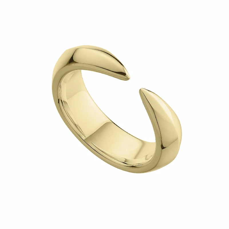 Classic Wedding Ring-Arc Ring - Yellow Gold Vermeil