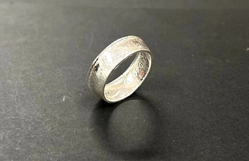 Classic Silver Wedding Band-Penny silver ring