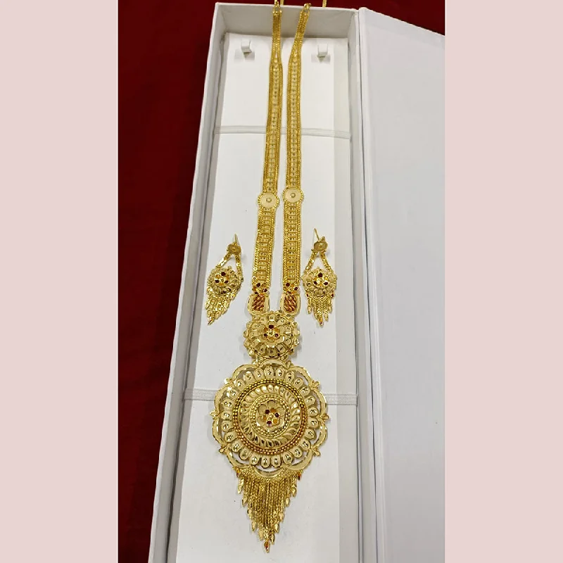 Diamond and Pearl Necklace-Pari Art Jewellery Forming Long Necklace Set