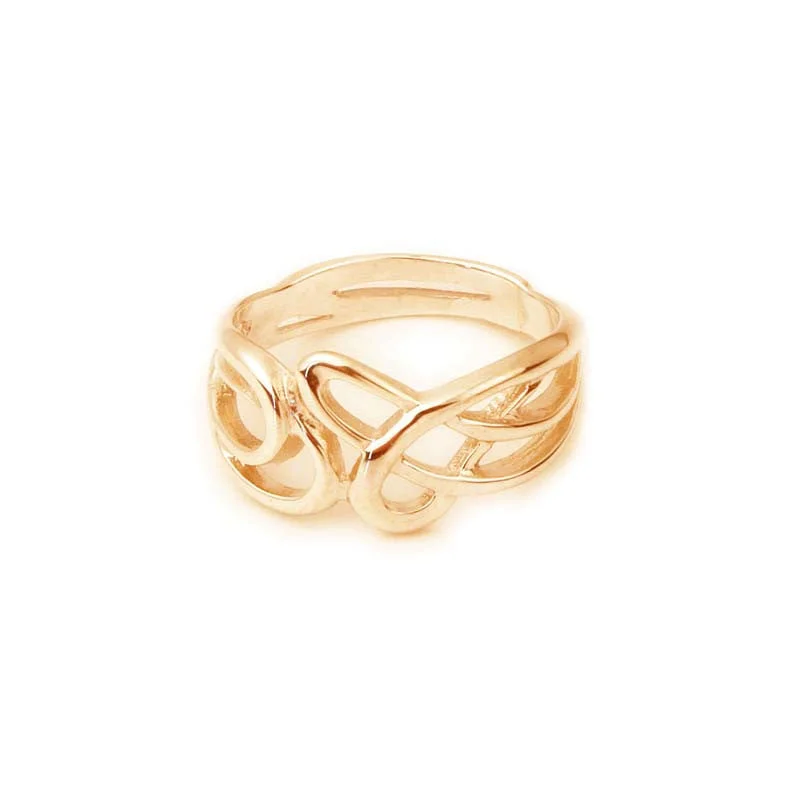 Fine Diamond Ring-Celtic Knotwork Ring in Gold