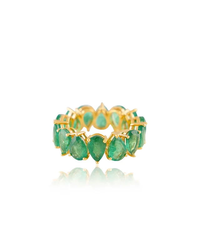 Gemstone Wedding Ring-Anika Emerald Ring