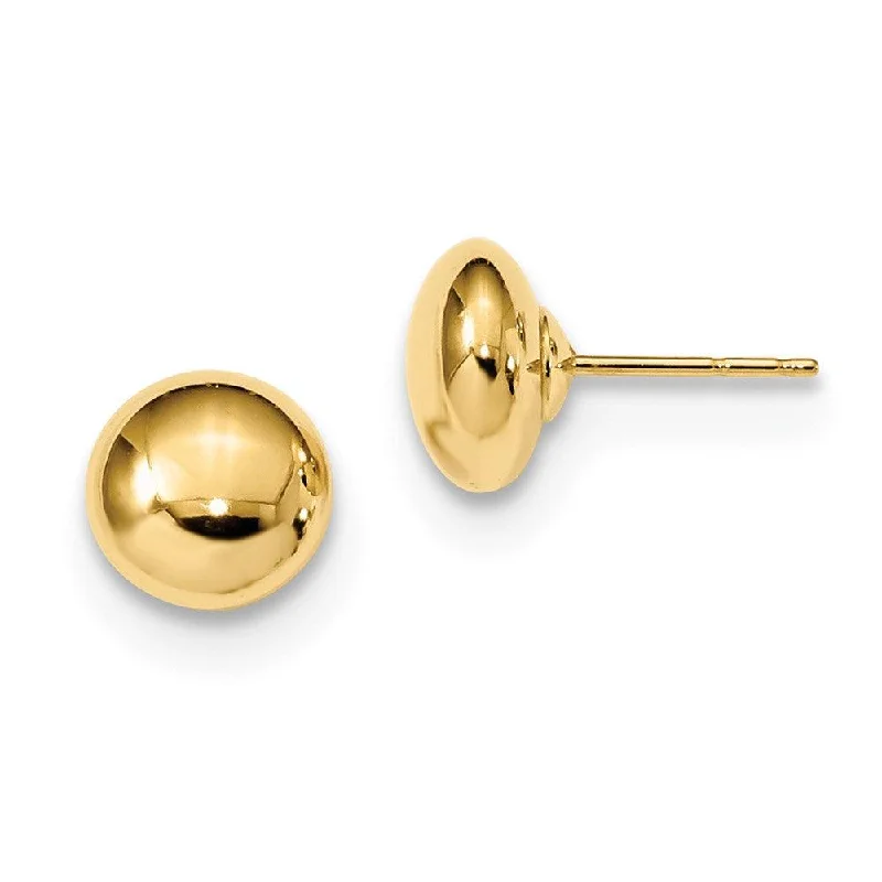 Fashionable Ear Cuffs-14k Polished Button Post Earrings