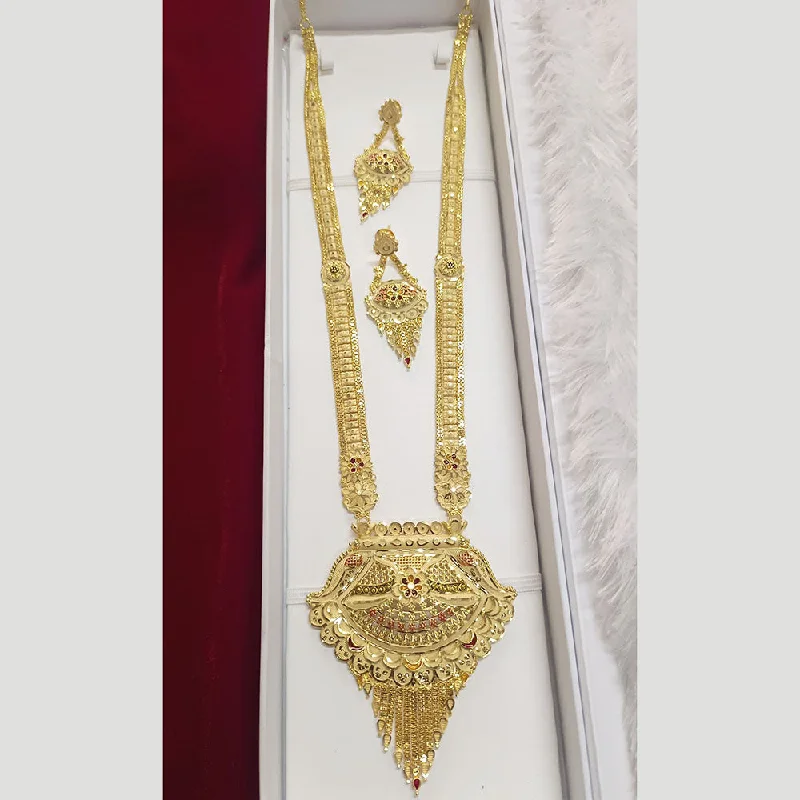 Elegant CZ Necklace-Pari Art Jewellery Forming Long Necklace Set