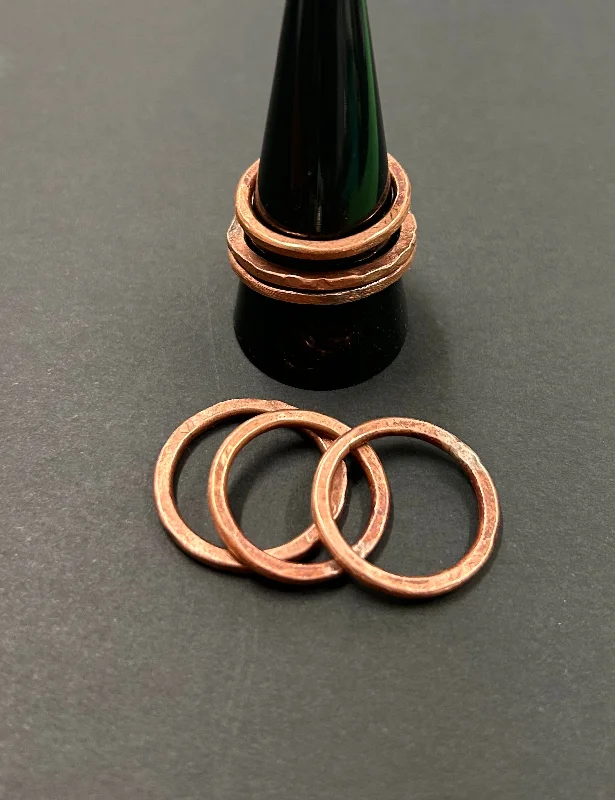 Unique Gold Wedding Ring-Thin copper ring