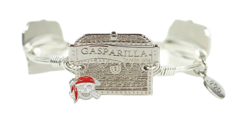 Personalized Charm Bangles Set-Gasparilla Treasure Chest Bangle