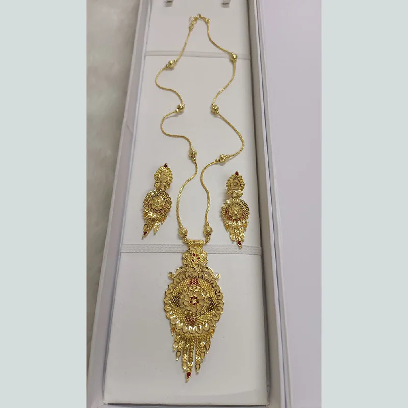 Statement Necklaces for Parties-Pari Art Jewellery Forming Long Necklace Set