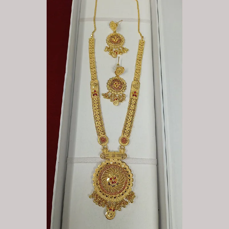 Multi-Strand Necklace-Pari Art Jewellery Forming Long Necklace Set