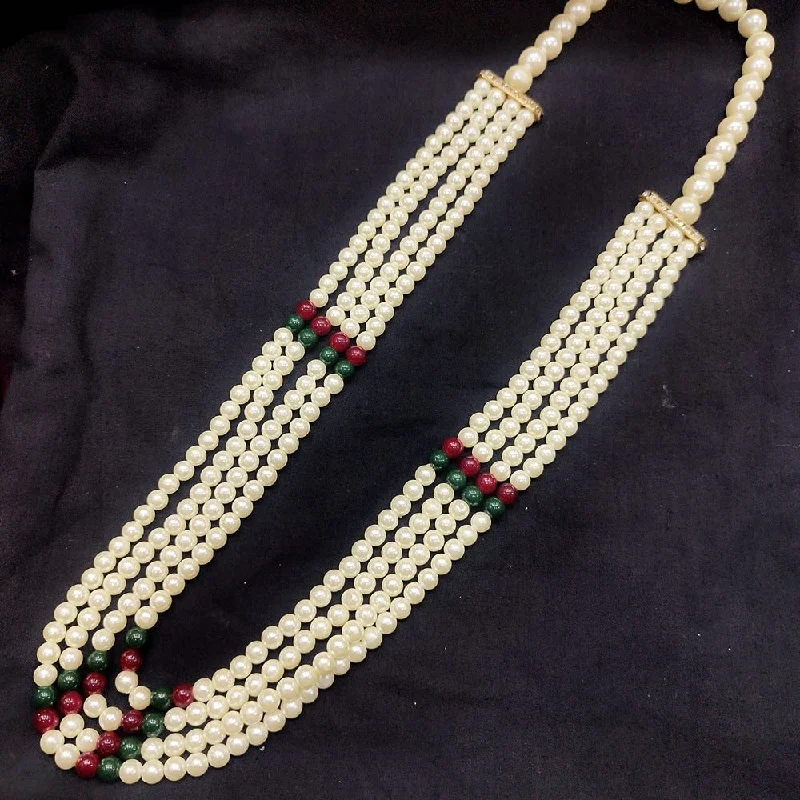 Fashionable Multi-Chain Necklace-Akruti Collection Pearl Long Necklace