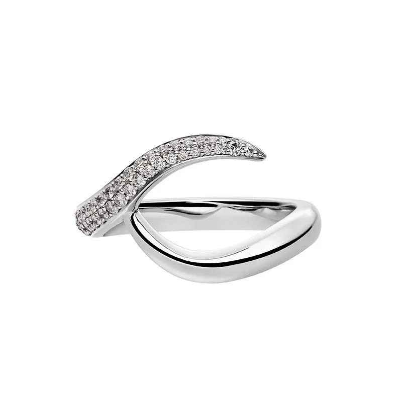 Personal Wedding Band Ring-Entwined Rapture75 Wedding Ring - Platinum & 0.16ct Diamond