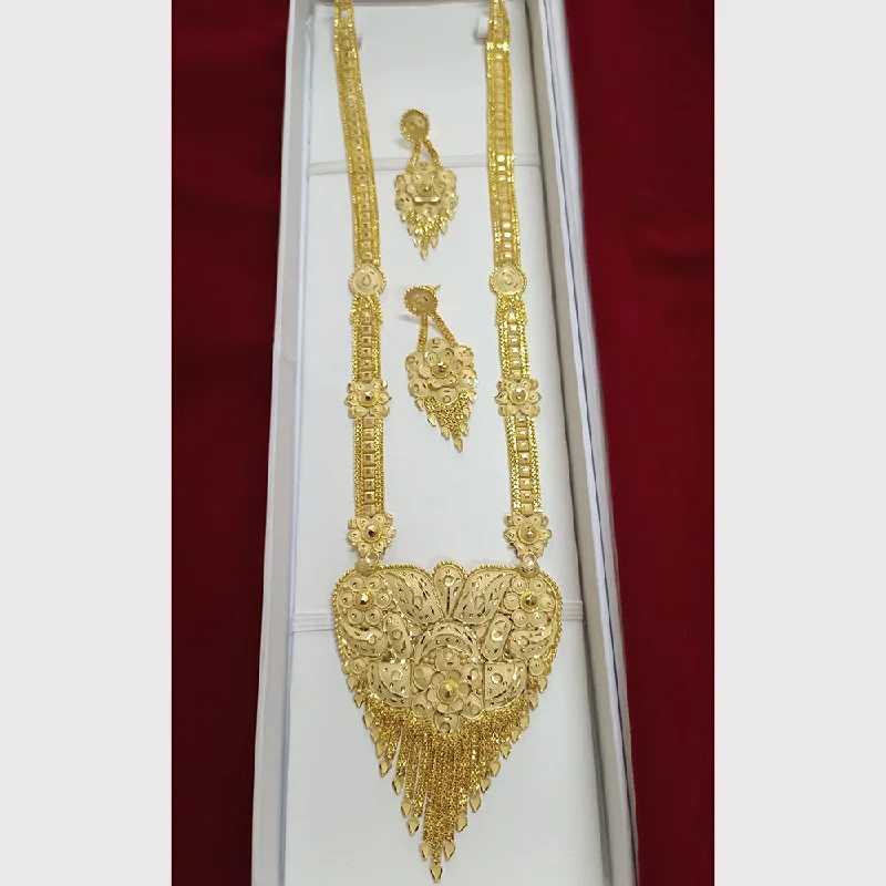 Classic Pearl Necklace-Pari Art Jewellery Forming Long Necklace Set