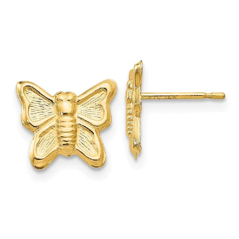 Unique Dangle Earrings-Madi K Kid's 14k  Butterfly Post Earrings