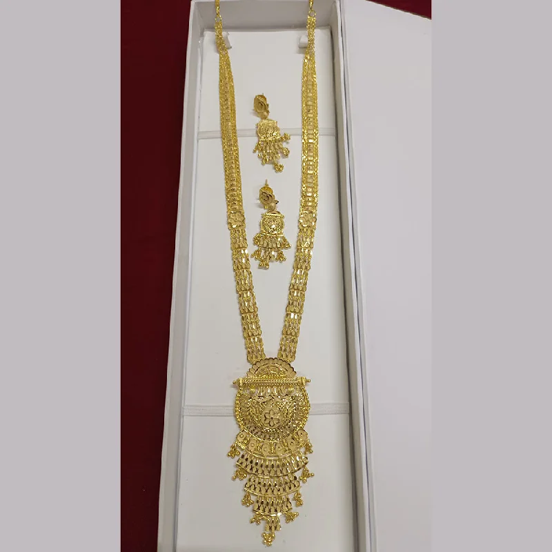 Silver and Gold Necklace-Pari Art Jewellery Forming Long Necklace Set