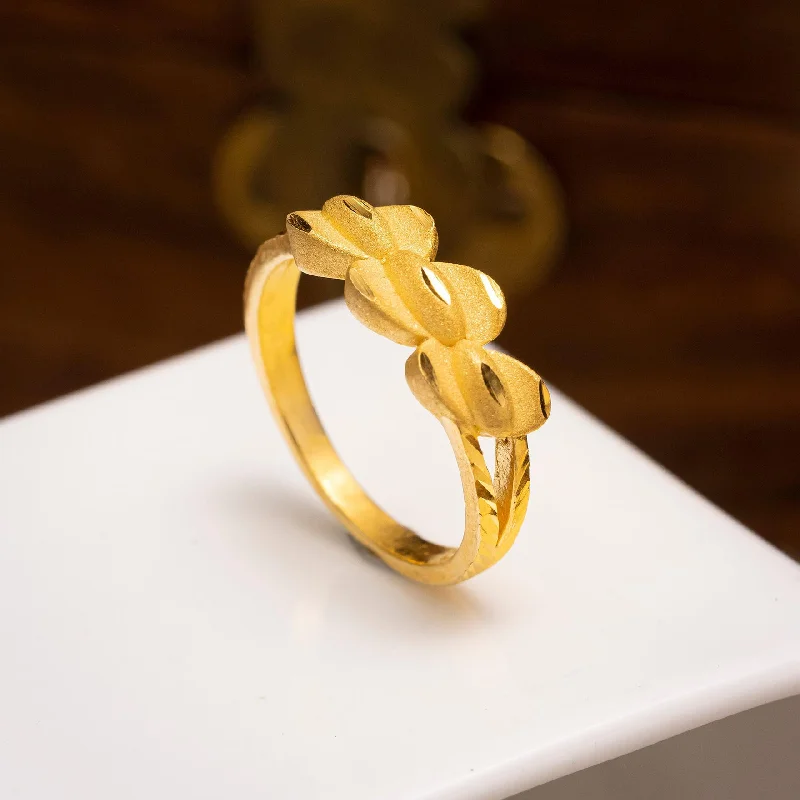 Unique Men's Ring-Floran Bow Golden Ring PGR183-001