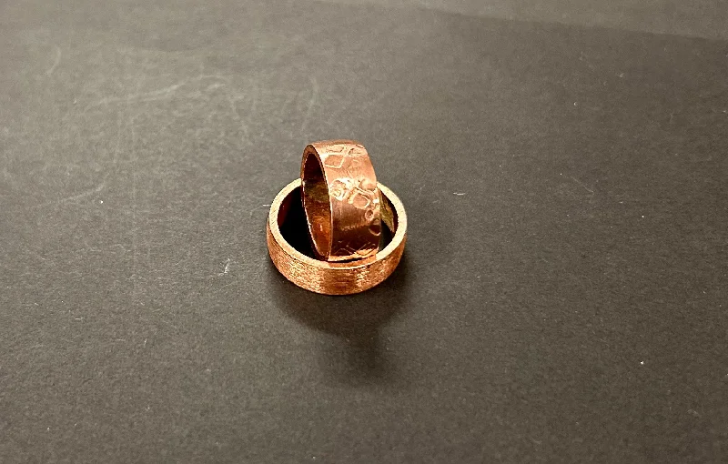 Large Statement Gold Ring-Classic copper ring