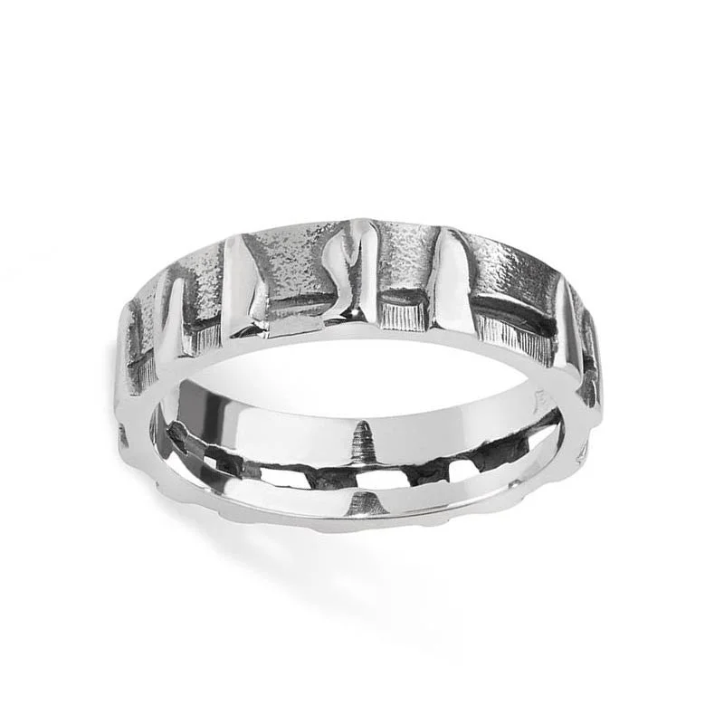 Luxury Engagement Ring-Standing Stones Orkney Ring in Sterling Silver