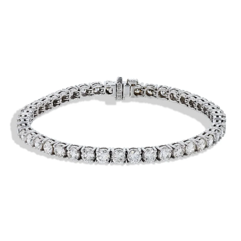 Luxury Gold Bracelets-Diamond White Gold Tennis Bracelet