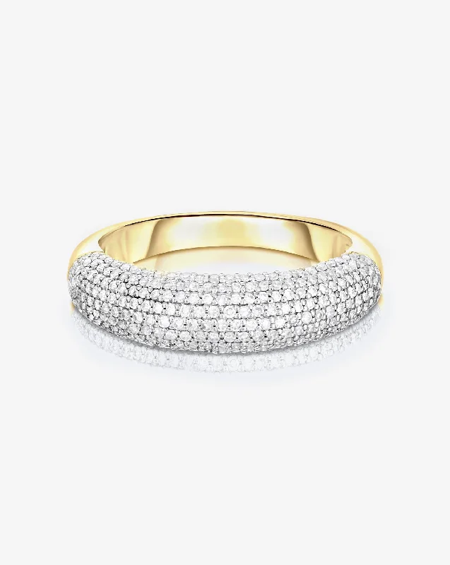 Unique Statement Ring-Pavé Diamond Cloud Ring